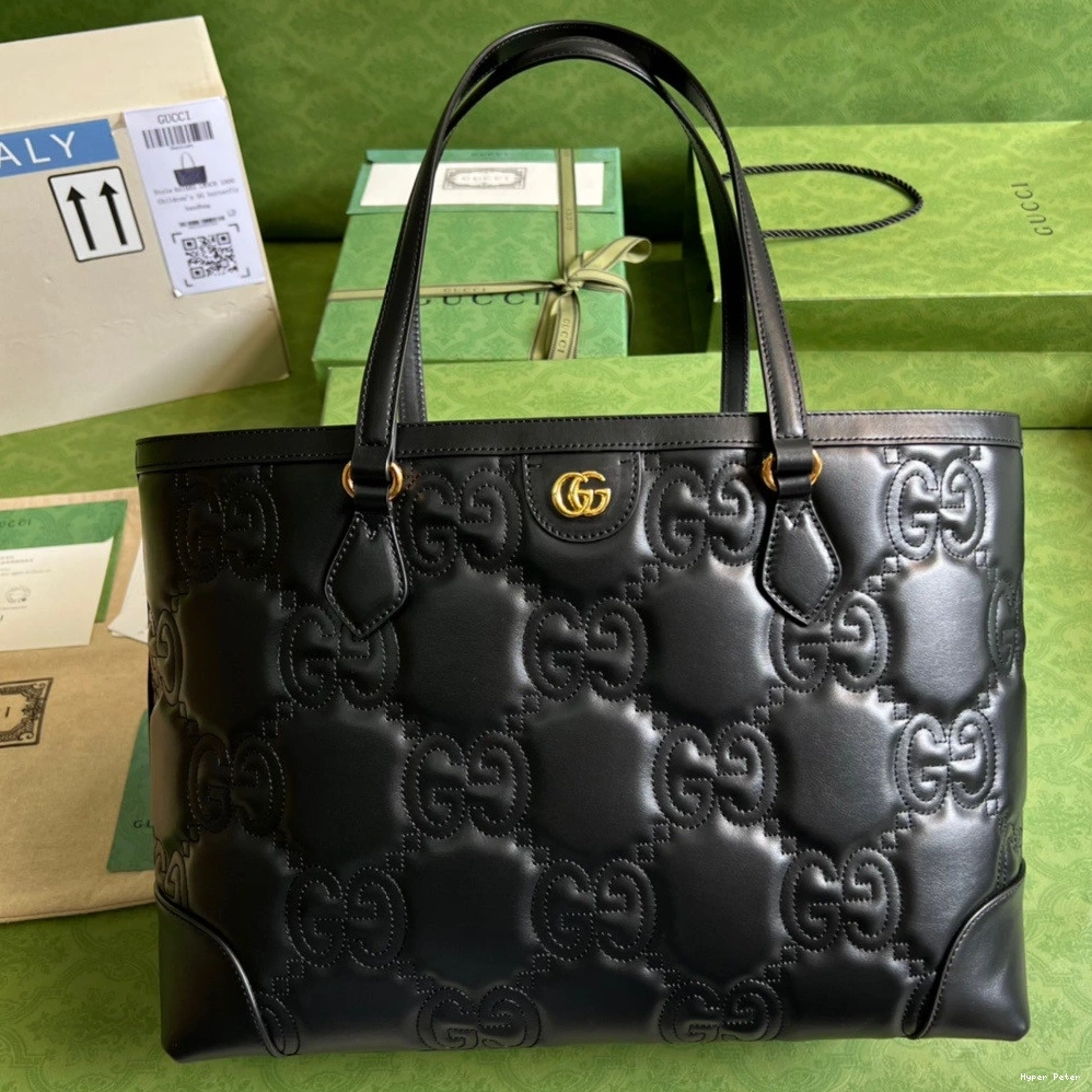 Hyper Peter GUCCI GG medium leather matelassé tote 0709